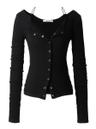 [INEGI MADE] Eyes Strap Warmer Cardigan (black)