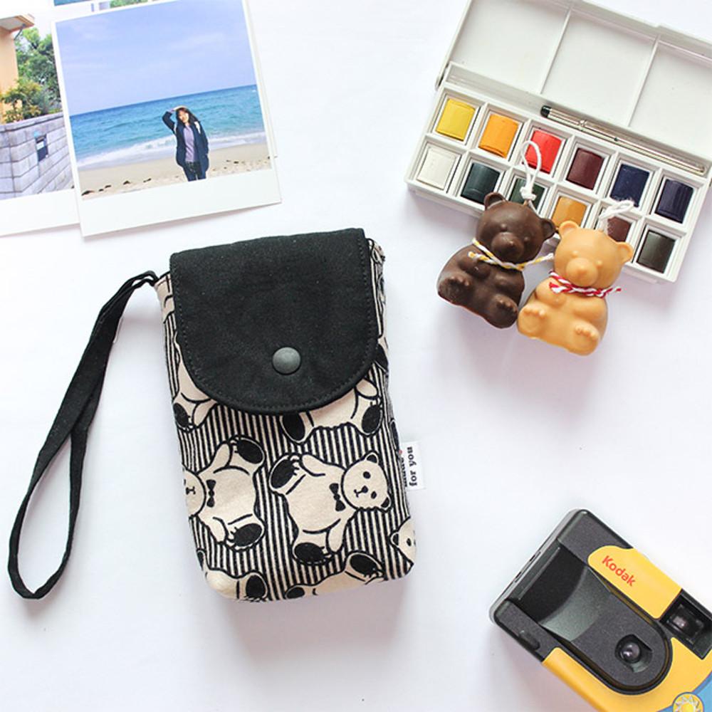 [주문제작] 곰돌이 필름 카메라 파우치