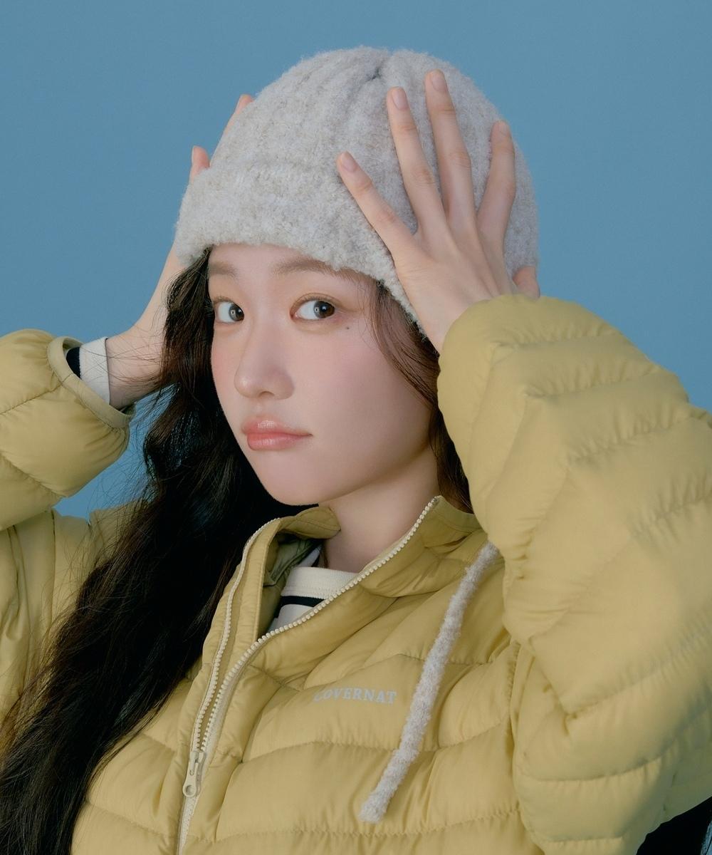 [최윤지 착용]우먼 클로버하트 부클 트루퍼 햇 Gray