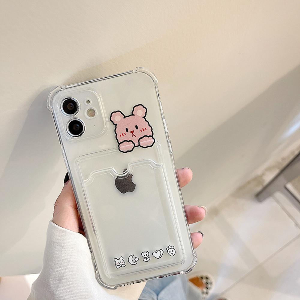 아이폰 카드 수납 케이스 곰돌이 아이폰 12 미니