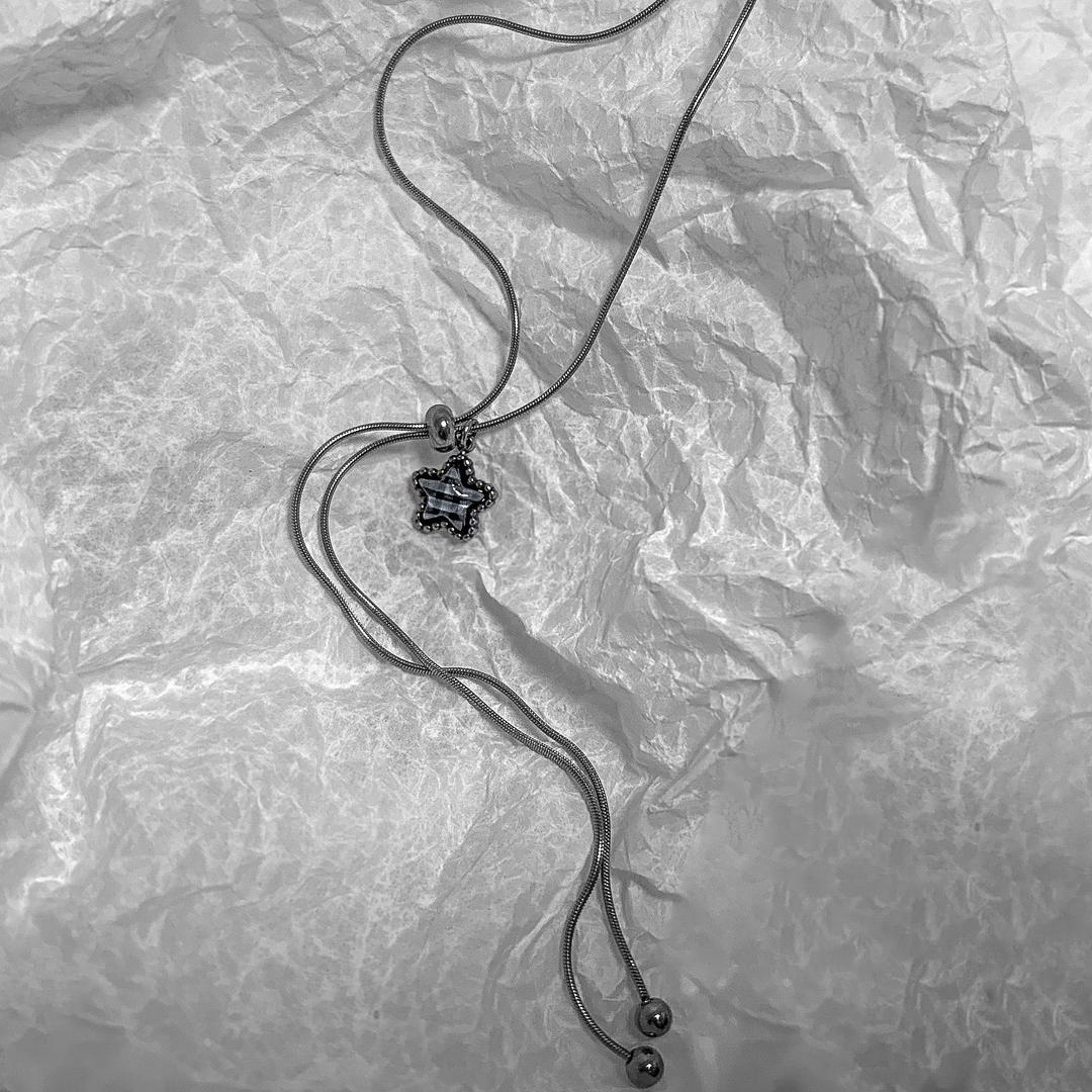 3 way surgical chain star pendant necklace(써지컬 별목걸이, 써지컬뱀줄체인목걸이)