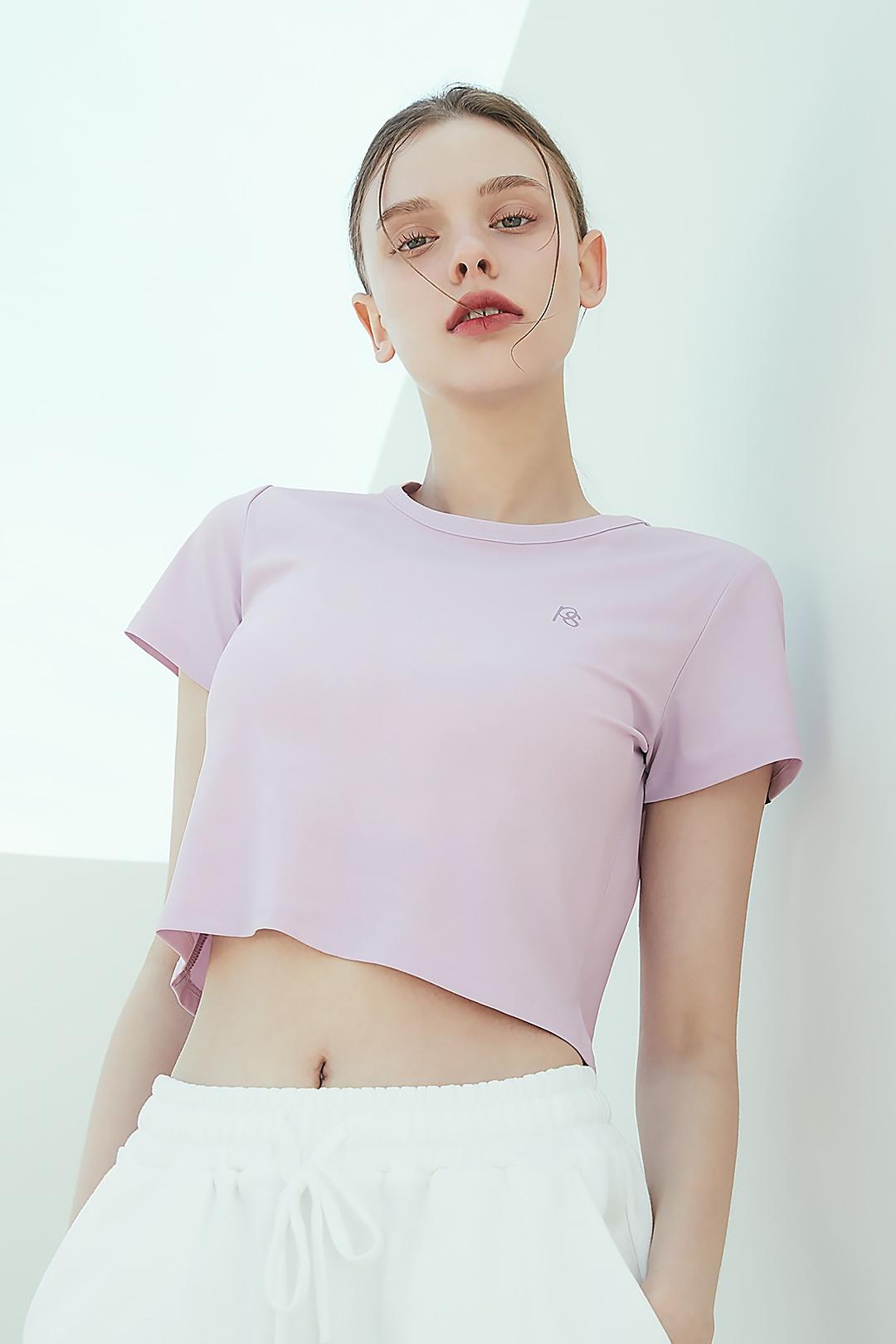 베이비 크롭 티셔츠 라벤더 Lavender