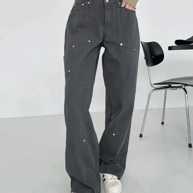 키아 코튼 리벳 워크팬츠 (OOTJ)