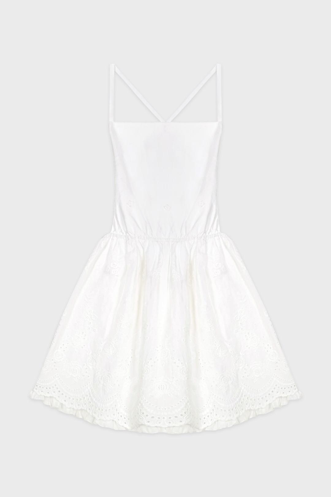 Scallop Lace Layered Dress (Cream)
