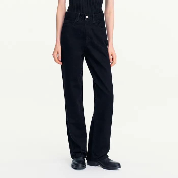 [4차][기장선택] Lina Cone Straight Denim (Black)