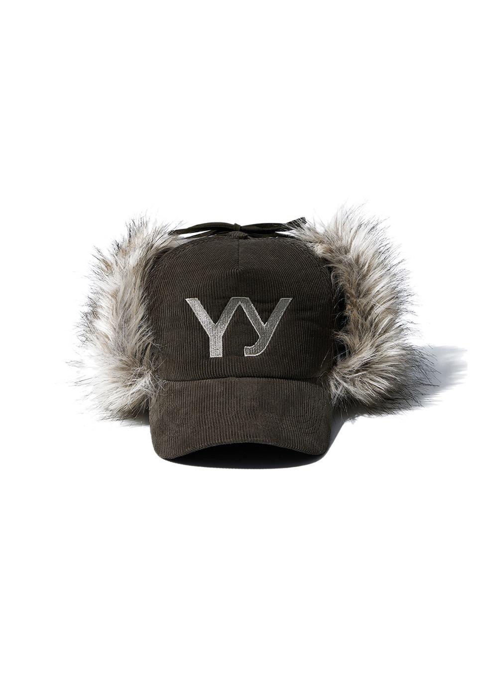 [12/11 DELIVERY] FAUX FUR CORDUROY EARFLAP CAP, KHAKI