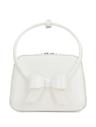 Stereo bow-appliqué leather bag