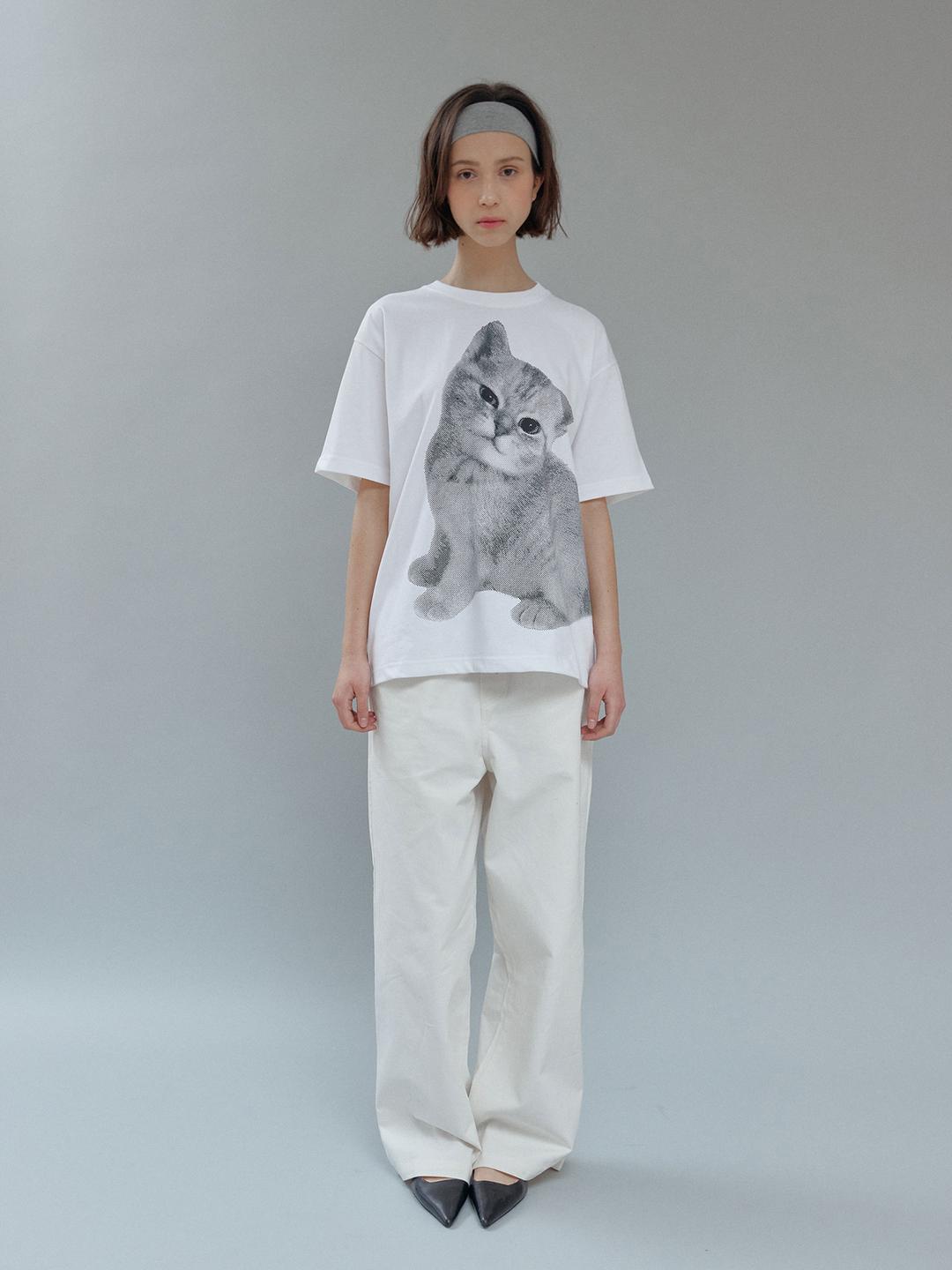 big meow t-shirts (white)