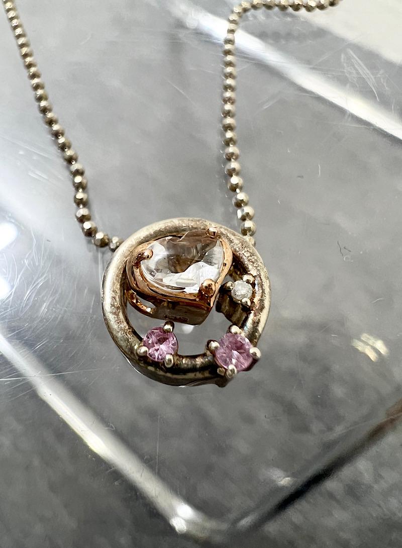 courreges 10K gold ,0.01 diamond ,silver