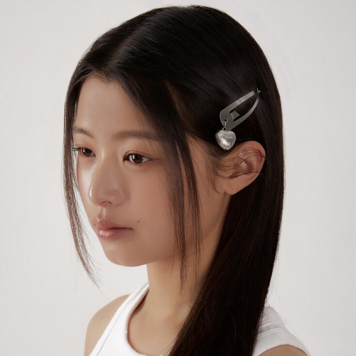 SANDING METAL HAIR CLIP_HEART