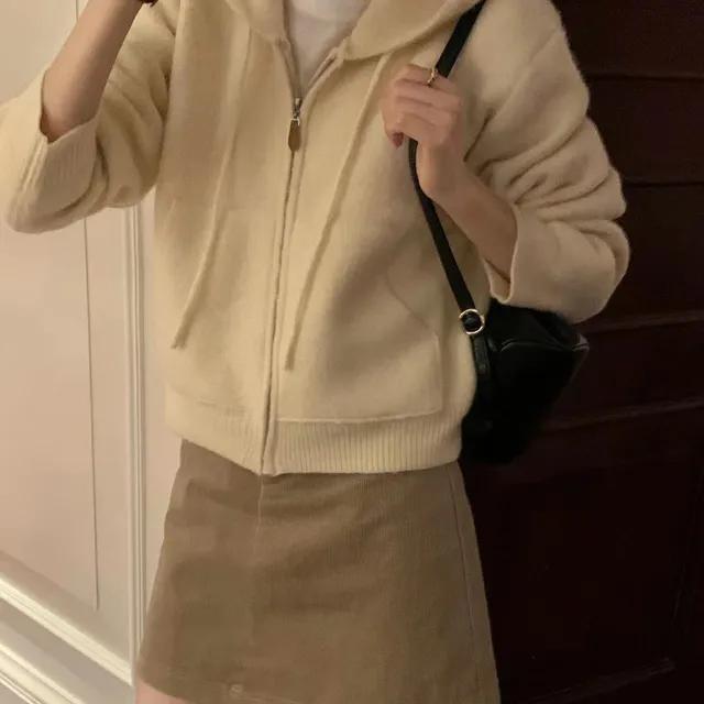 후드 집업 니트 5color