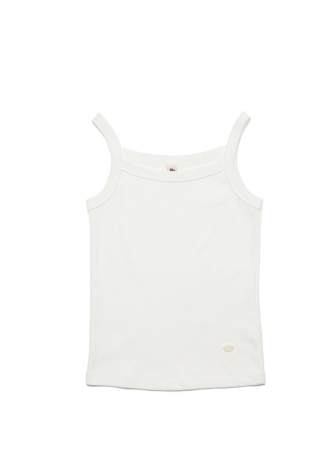 SQUARE NECK RIBBED-JERSEY TANK TOP