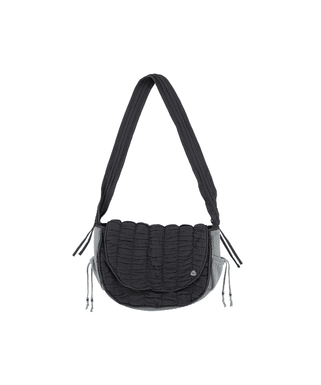 QUILTED CROSS BAG CHARCOAL
