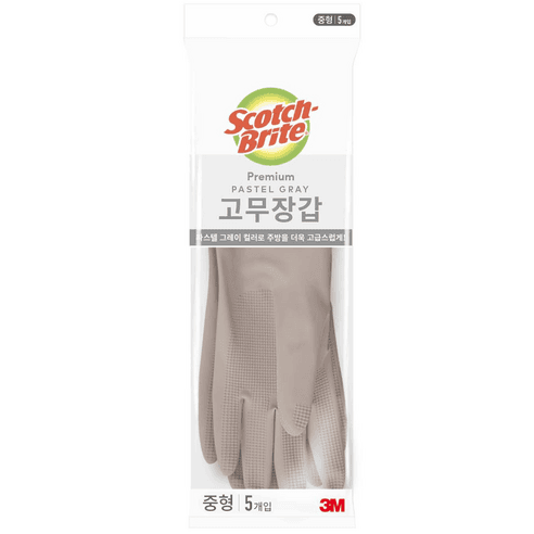 스카치브라이트 고무장갑 중형 5켤레