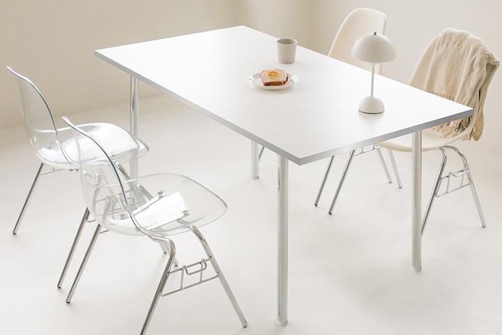 어반 사각 실버테이블 4인용 식탁 카페 미드센츄리모던 1200