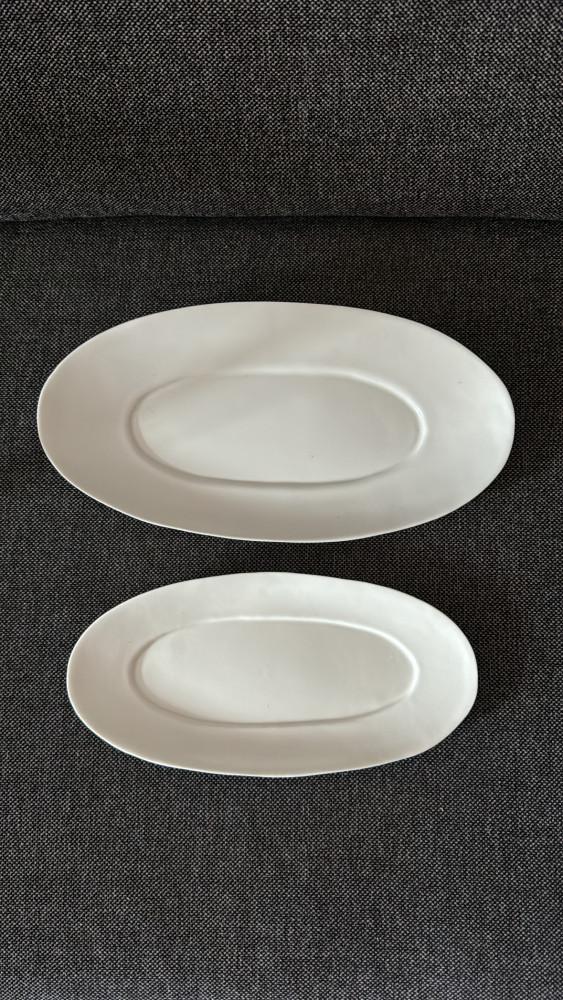 [롱 와이드 림 오벌 플레이트] 화이트 플레이트 안수정 작가