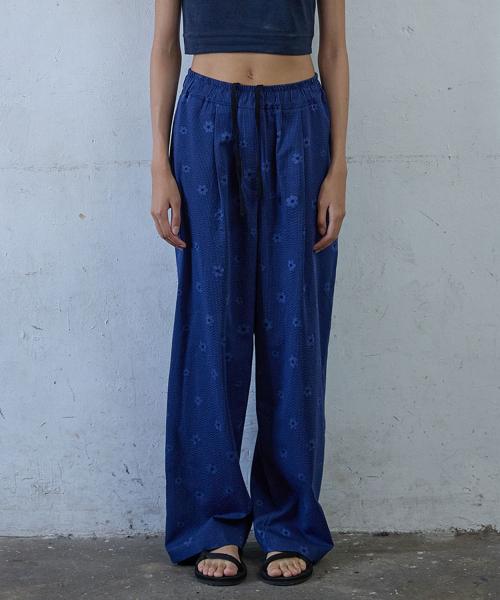 데이지 서커 밴딩 팬츠_네이비