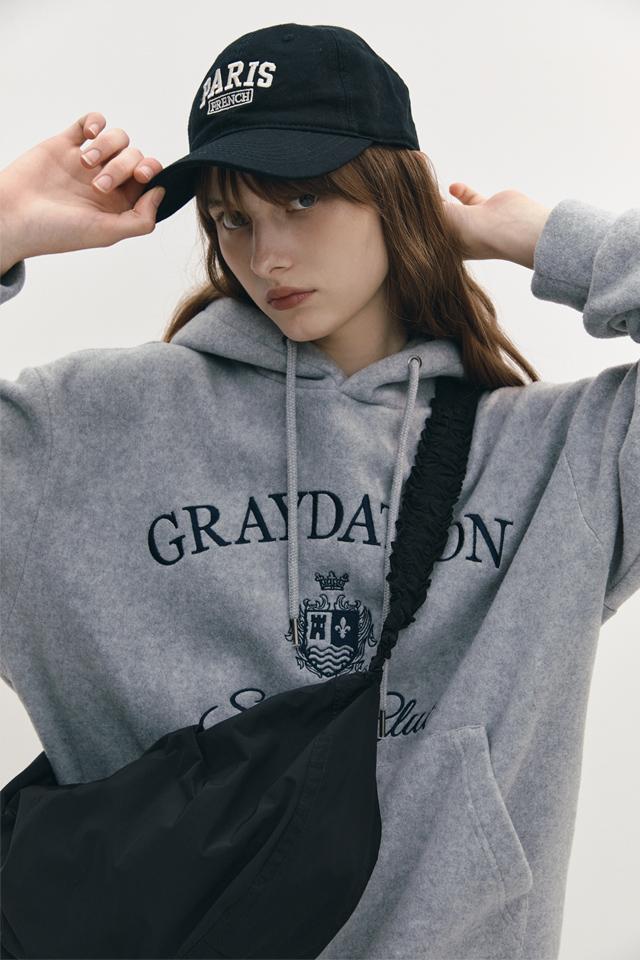 Classic Embo fleece hoodi MELANGE GREY