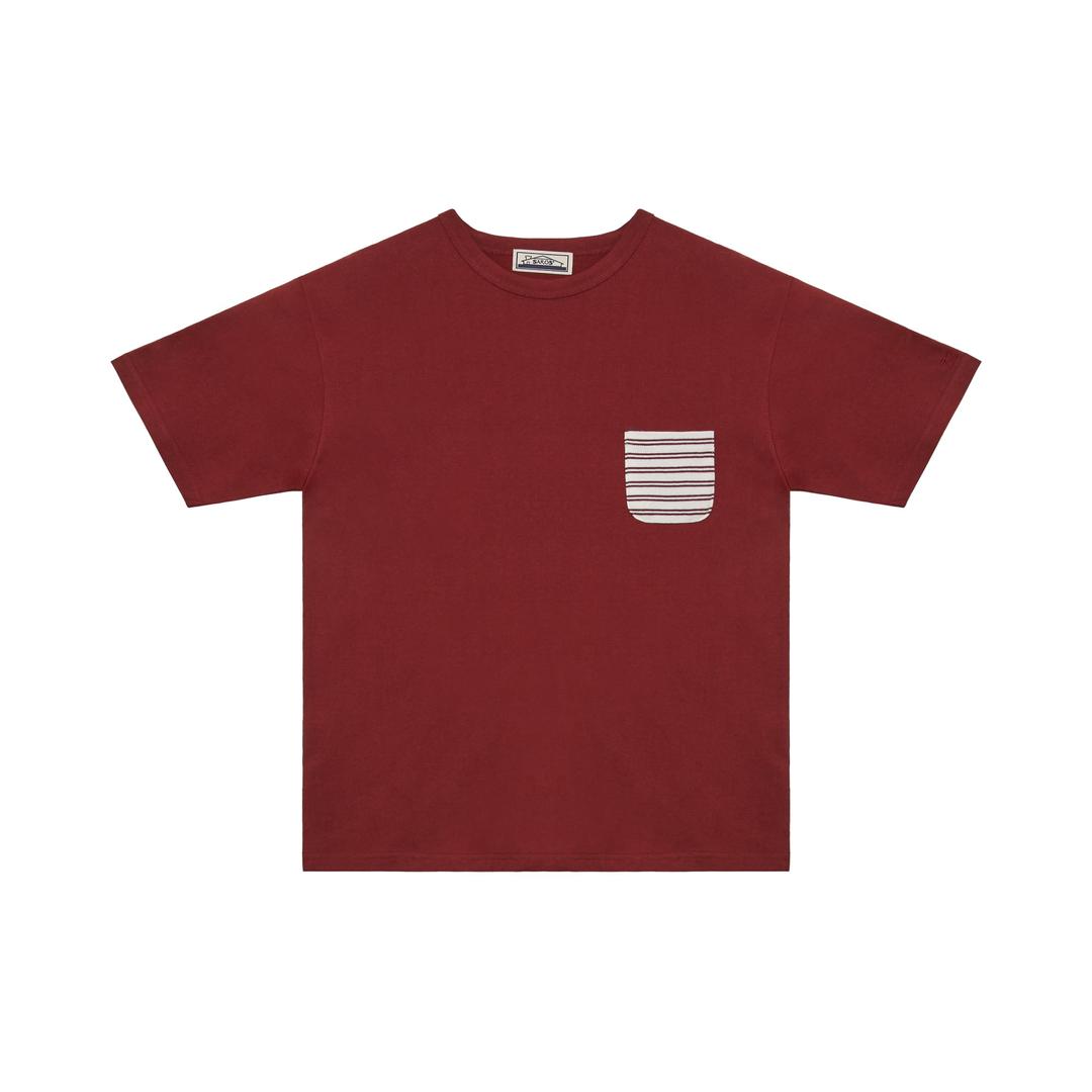 saros pocket t-shirts- Burgundy(2)