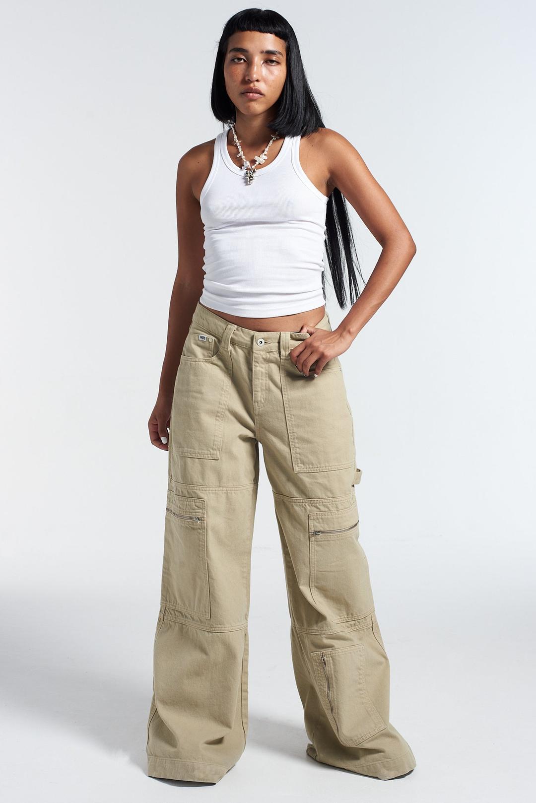 Zip Sweeper Jean - Stone - 24