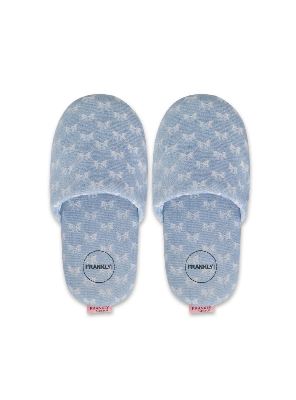 (3월25일 출고) Atelier Slipper - Denim Ribbon, Light Blue