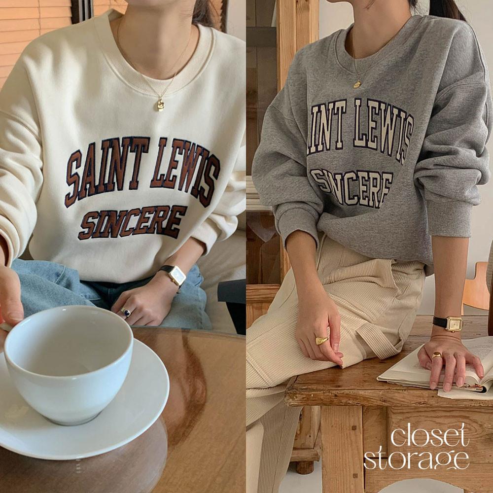 시그니처 세인트 기모 맨투맨