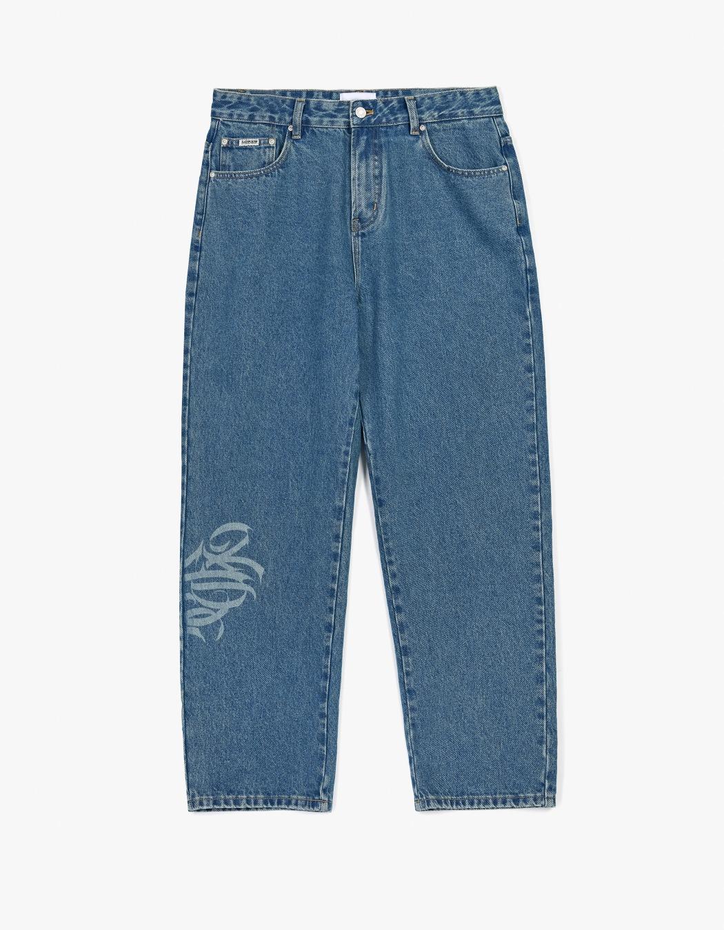 Tag Denim Pants - Blue