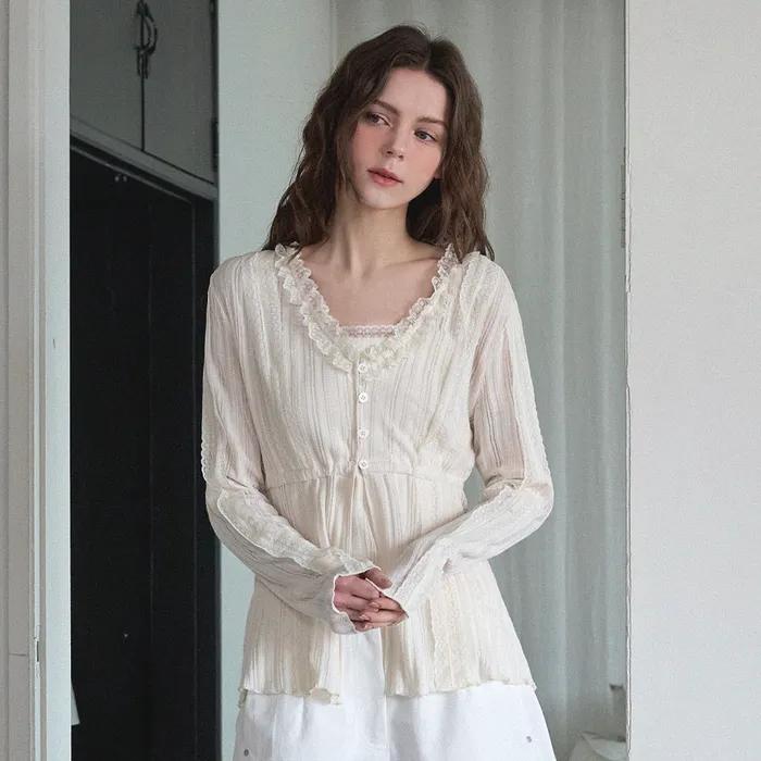 릴리안 레이스 가디건-슬리브리스 셋업