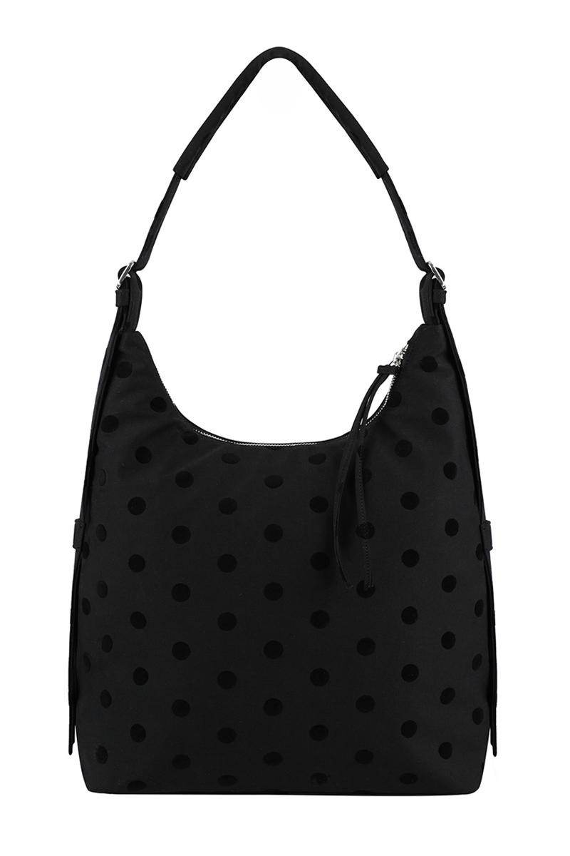 Midnight Hobo Bag [Black Dot]