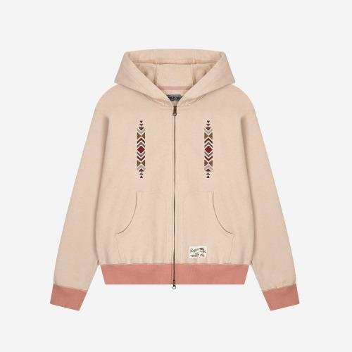 REGION MOTORS CLUB NAVAJO HOODIE ZIPUP (PEACH)