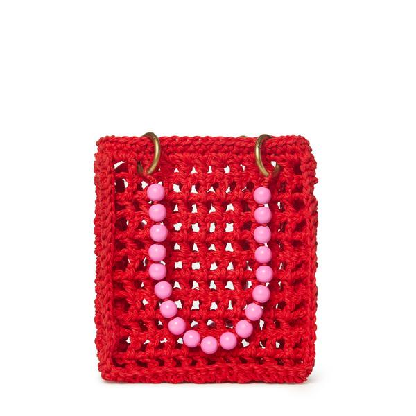 Crochet tote bag_Red (손잡이 미포함)