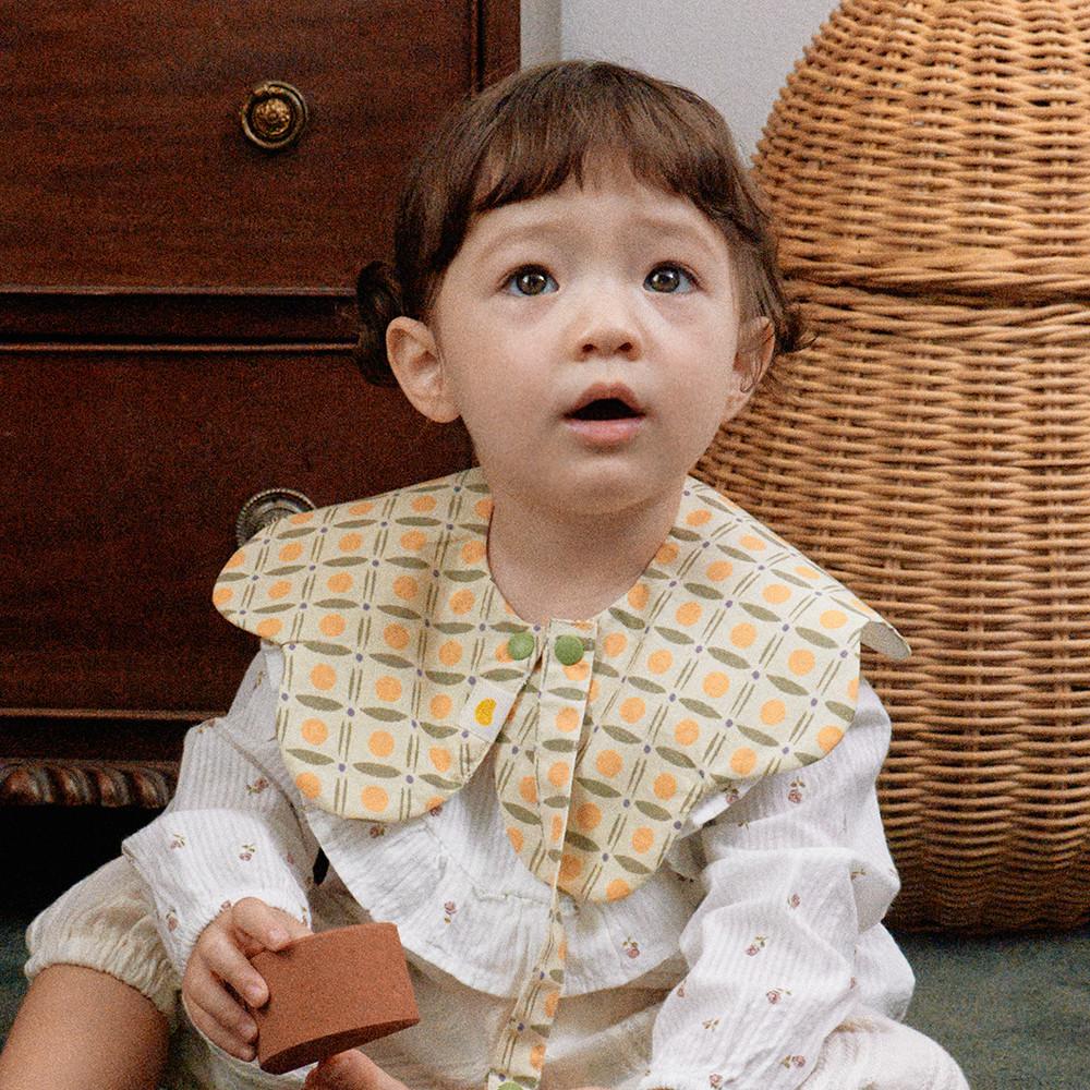 6+1 말랑하니 에어롤링 아기 턱받이 신생아 이유식 침받이 스카프빕 케이프 그린