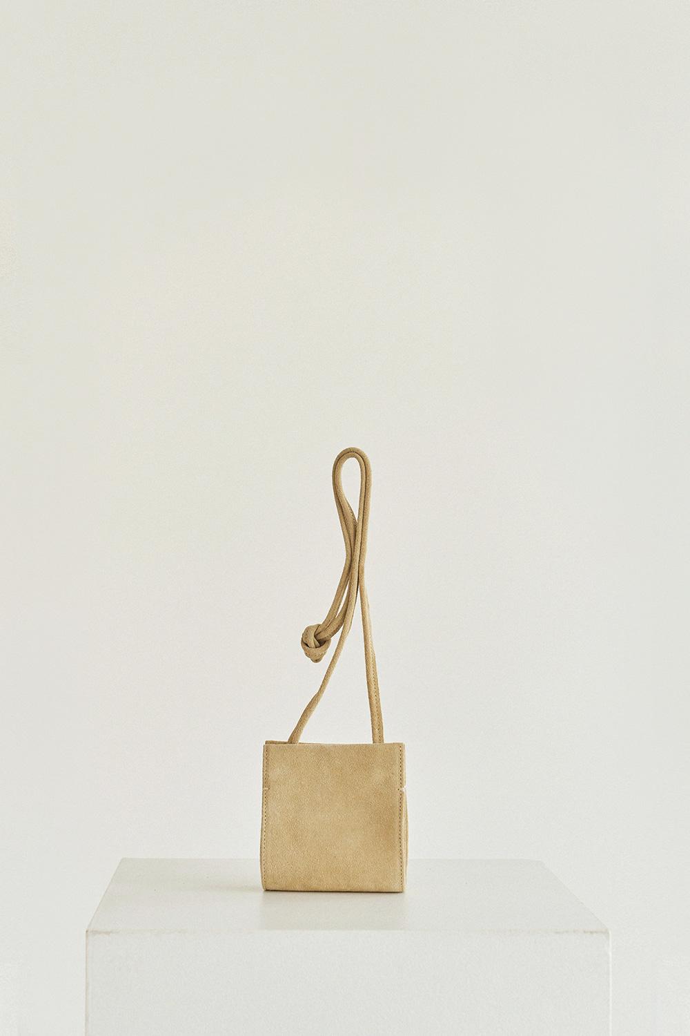 Mini Egg bag - Suede Lemon Grey