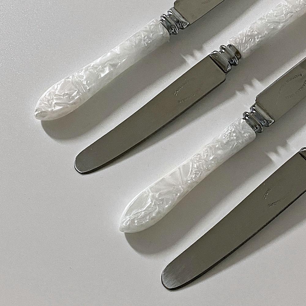 [vintage] Sheffield pearl knife 셰필드 자개 펄 디저트 나이프