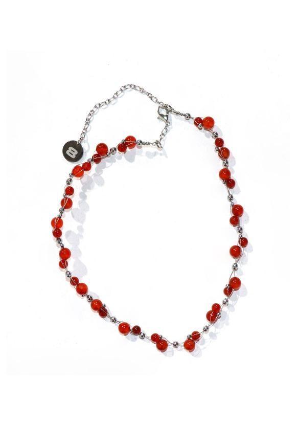 [88AE] BUBBLE NECKLACE (RED)