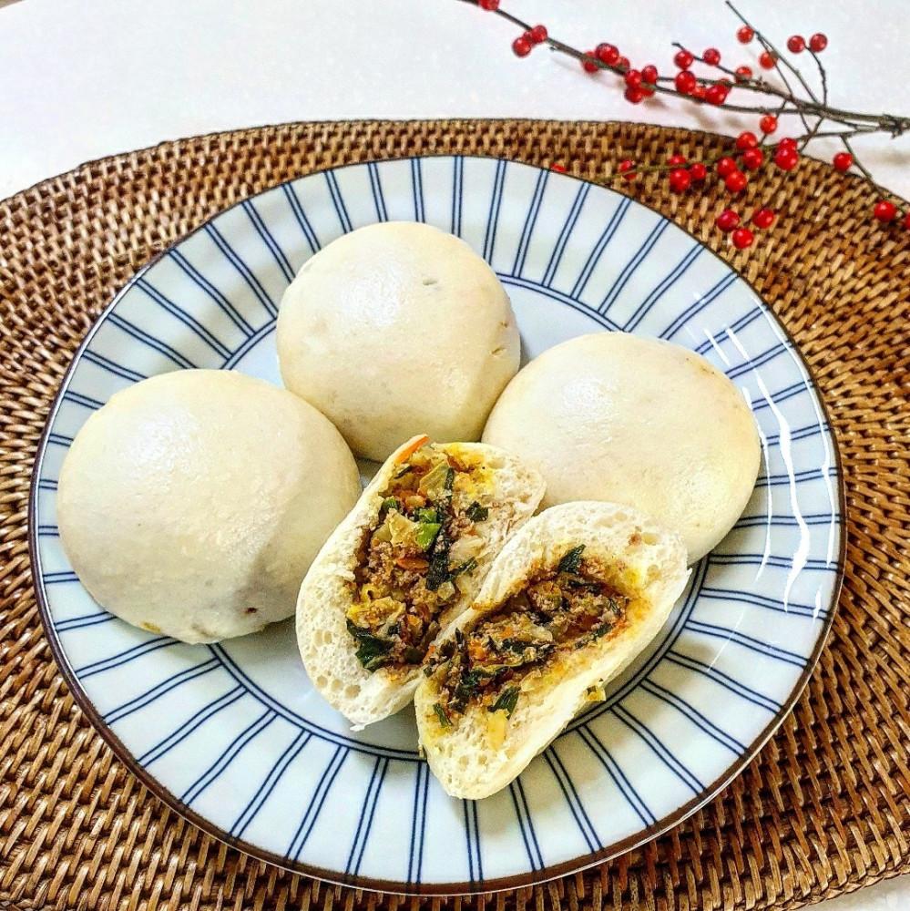 야채와 고기와의 조합의 인상적인 야채찐빵