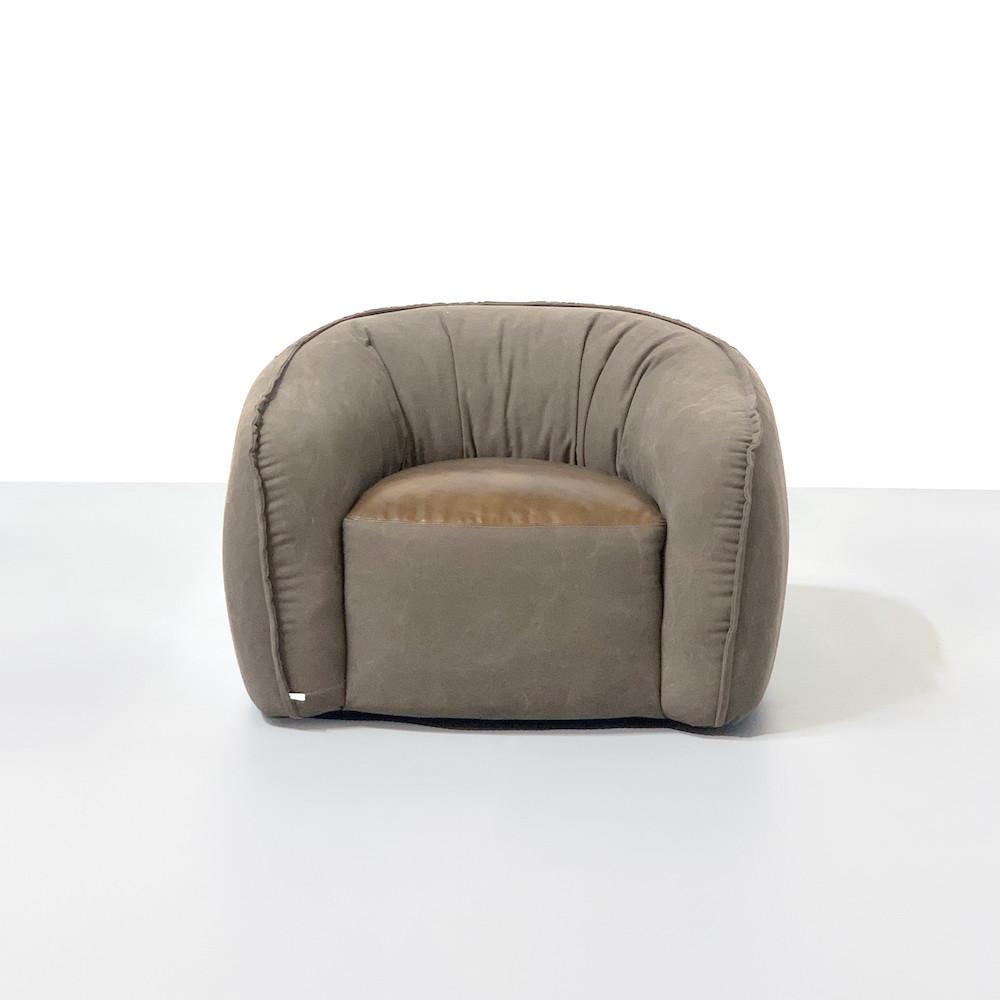 히어퍼니처 천연 가죽 카페 인테리어 1인용 소파[HFS-16]