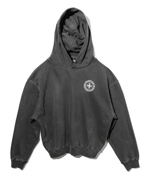 Circle Logo Garment Dyed Hoodie (CHARCOAL)