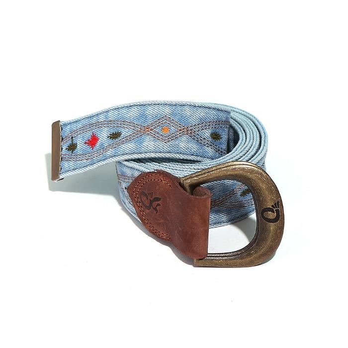 Washed Denim Belt Blue