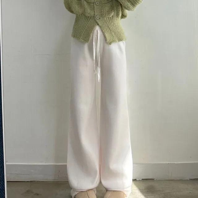 [따뜻 겨울 데일리 필수템] 도톰 니트 골지 슬림팬츠