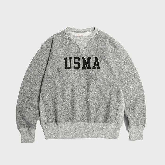 USMA Reverse Weave Pullover Sweatshirt Grey