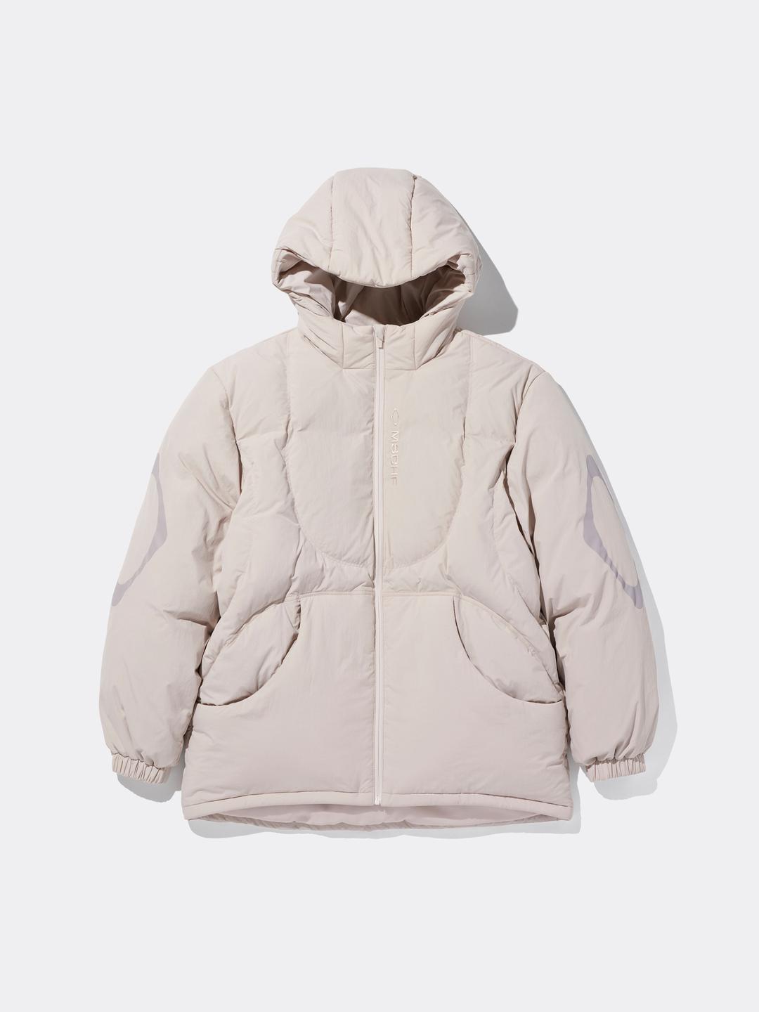 미스치프 RHOMBUS HOODED DOWN JACKET-IVORY