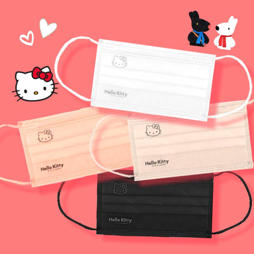 헬로키티마스크 중형 100매 캐릭터 덴탈 산리오 중학생 주니어 마스크