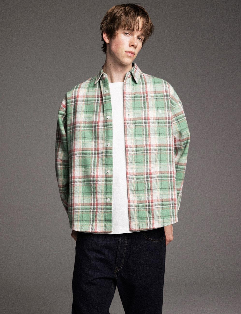웜 체크 셔츠 MEN (GREEN)