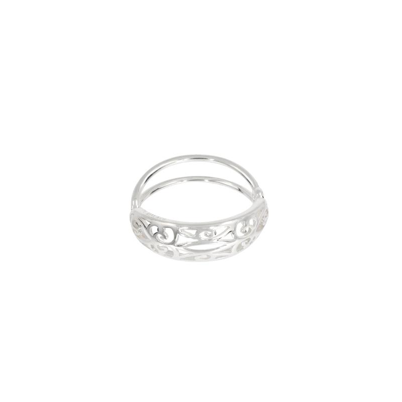 [silver925] dual emblem ring-silver