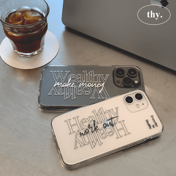 [기간한정+20%할인] [THY] 갓생 레터링 폰케이스 (2 types)