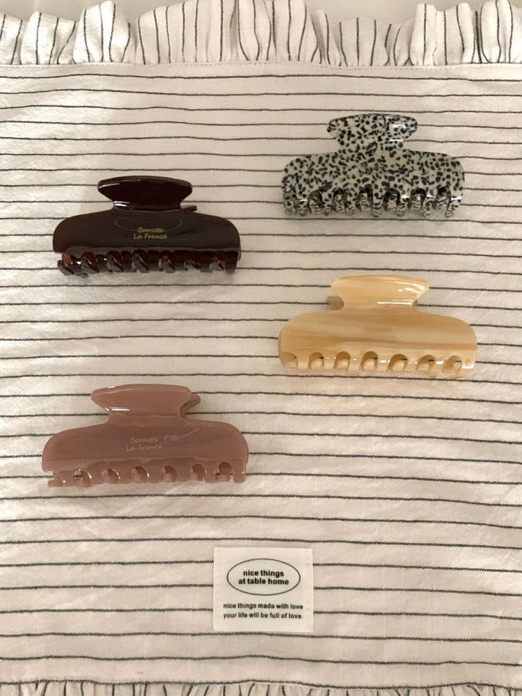 블랑쉬 헤어 집게핀 (4color) 헤어악세사리 헤어밴드 리프레더