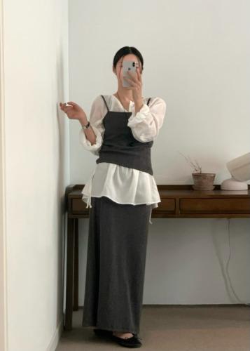 season set-up (슬리브리스, 치마 세트)