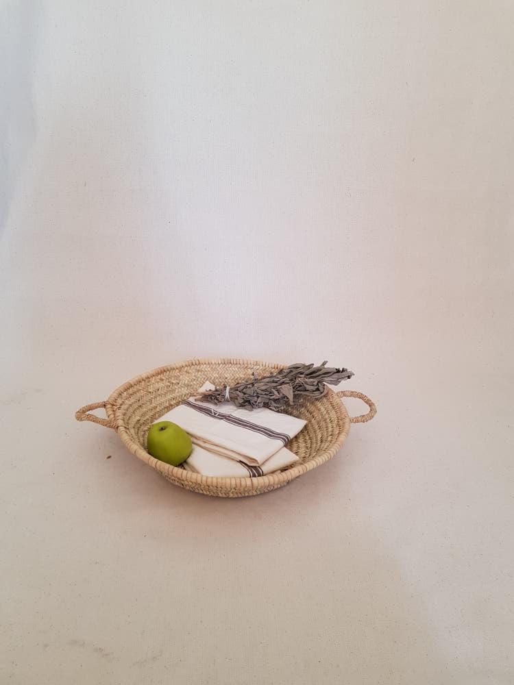 국내배송 moroccan rattan tray large 43cm