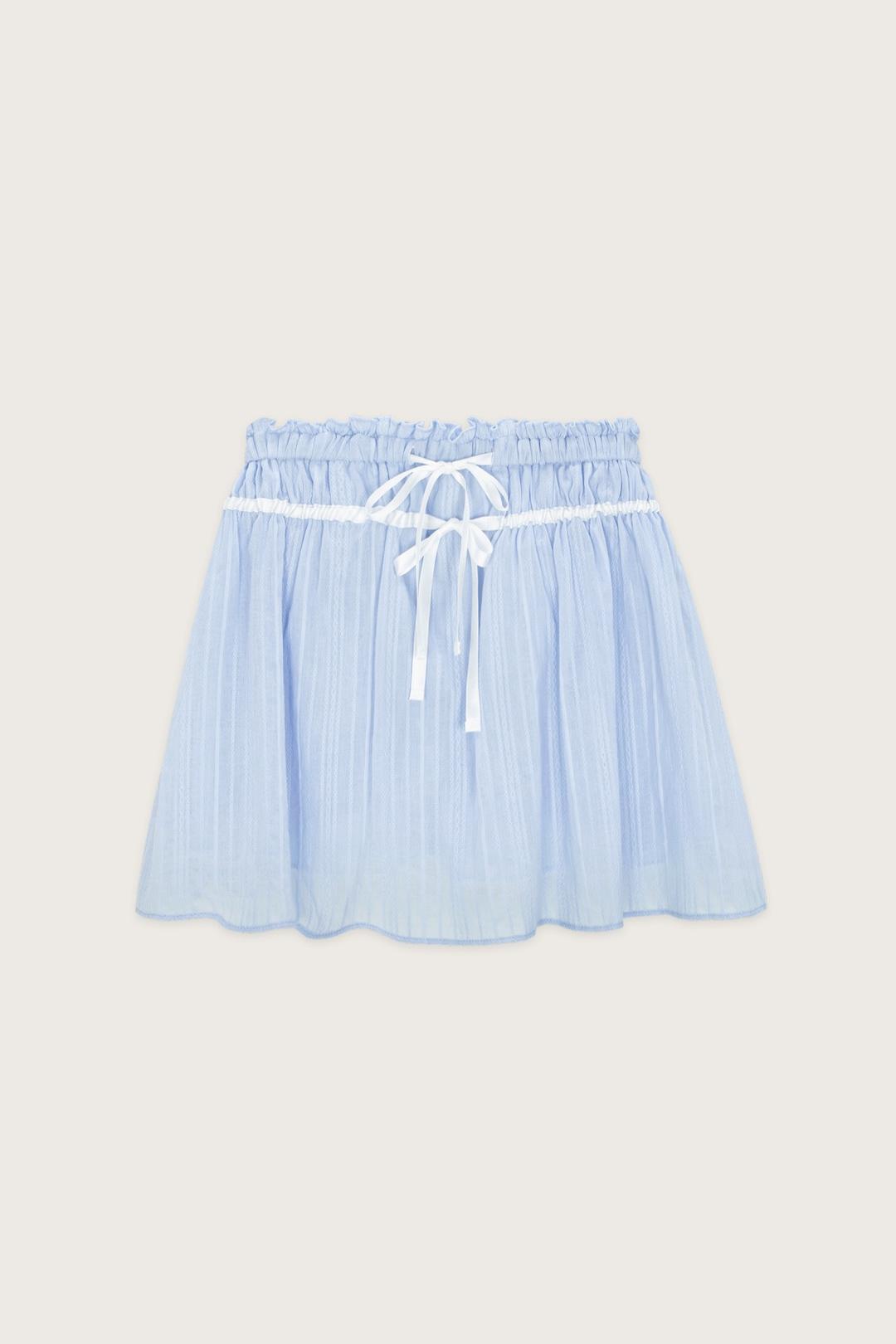 Eyelet Mini Skirt (Blue)